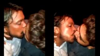 Bihar mein drunk hoke liplock kissing.