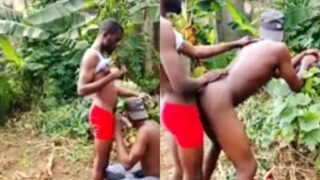 Black African ladke outdoor blowjob aur garam sex porn