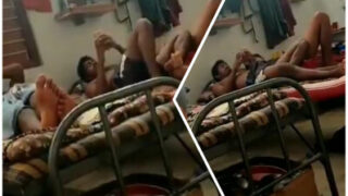 Desi boys are doing the deed in a sasta motel room.