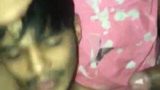 Gay lad ek dum juicy cum se bhare boner ko chus raha hai.