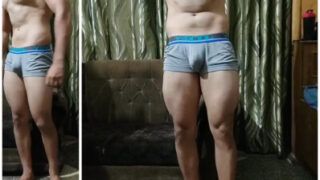 Gym jaane wala ripped gay bro raat ko kapde utaar raha hai