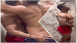 Shower mein teen mast body wale bande nange hoke make out kar rahe hain.