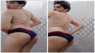 Slutty boy Vicky sexy bikini pehen ke hil raha hai.