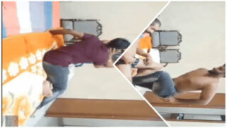 Weekend pe, raat ko bistar par, slutty horny bros bareback.